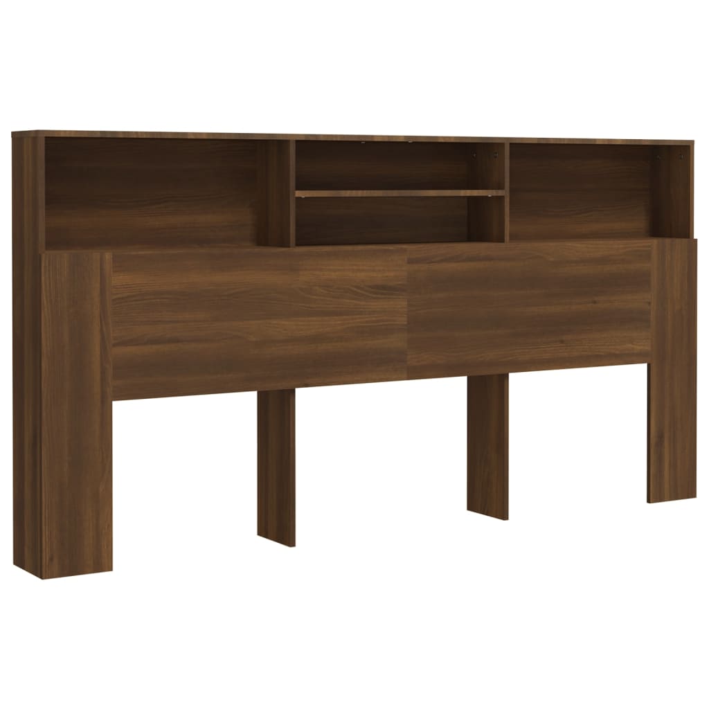 Headboard Cabinet Brown Oak 200x19x103.5 cm