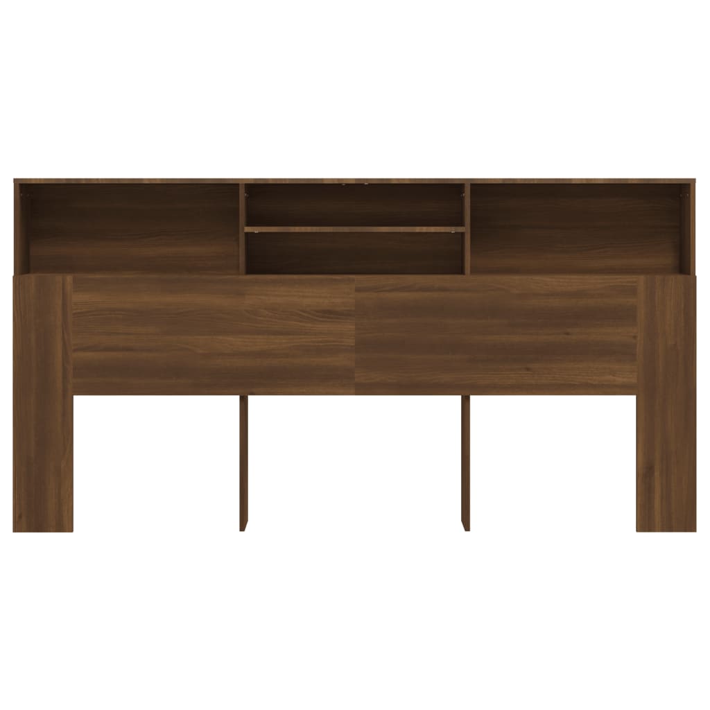 Headboard Cabinet Brown Oak 200x19x103.5 cm