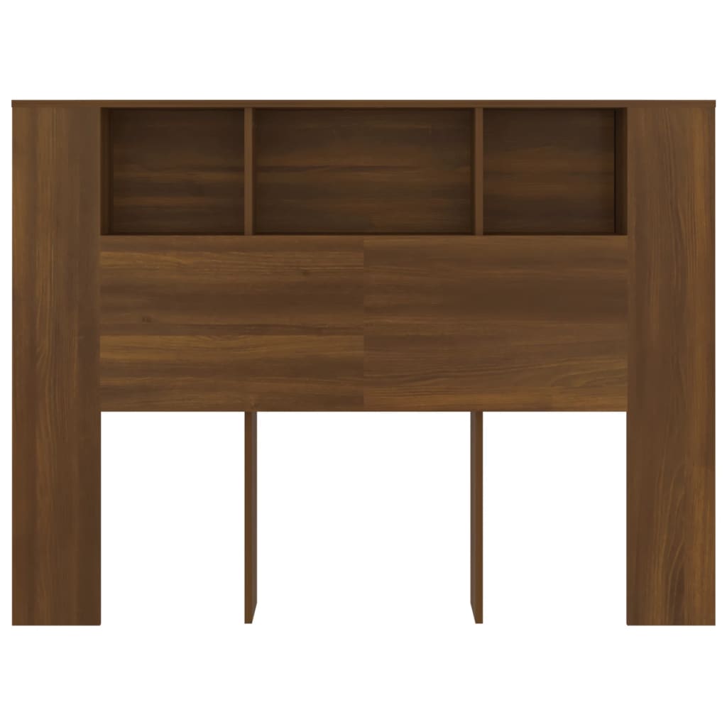 Headboard Cabinet Brown Oak 140x18.5x104.5 cm