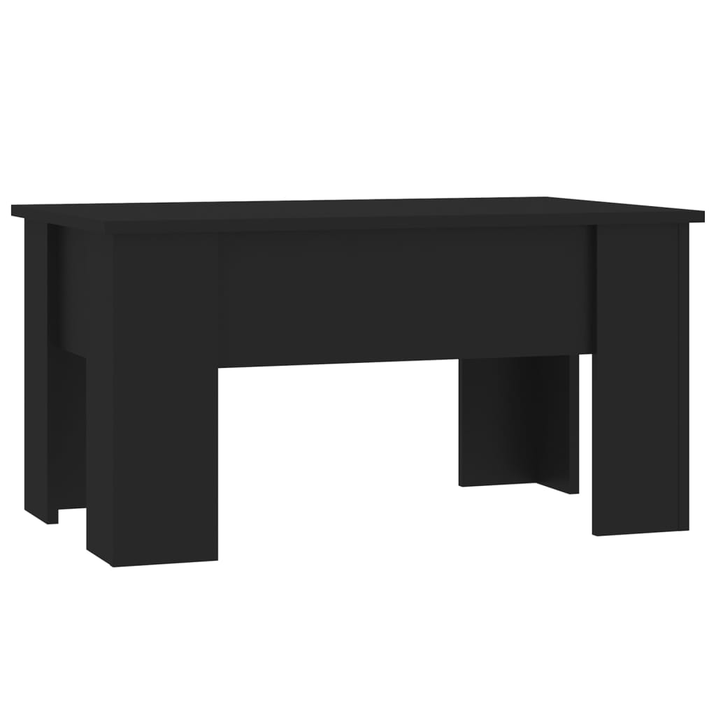 Coffee Table Black 79x49x41 cm Engineered Wood