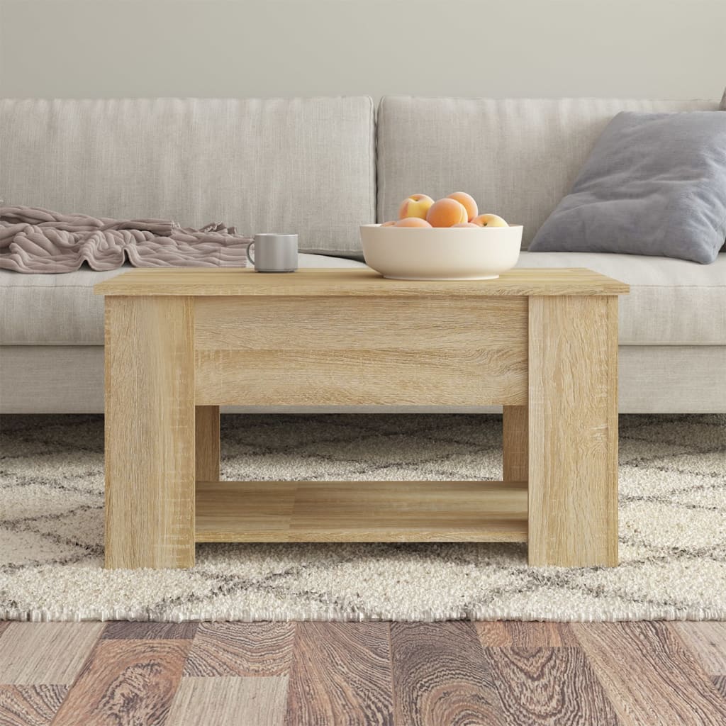 Coffee Table Sonoma Oak 79x49x41 cm Engineered Wood