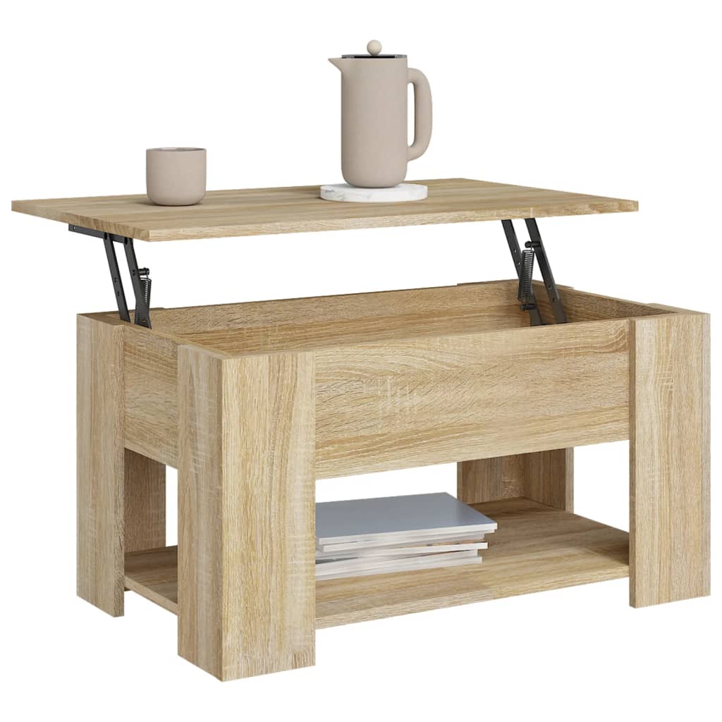 Coffee Table Sonoma Oak 79x49x41 cm Engineered Wood