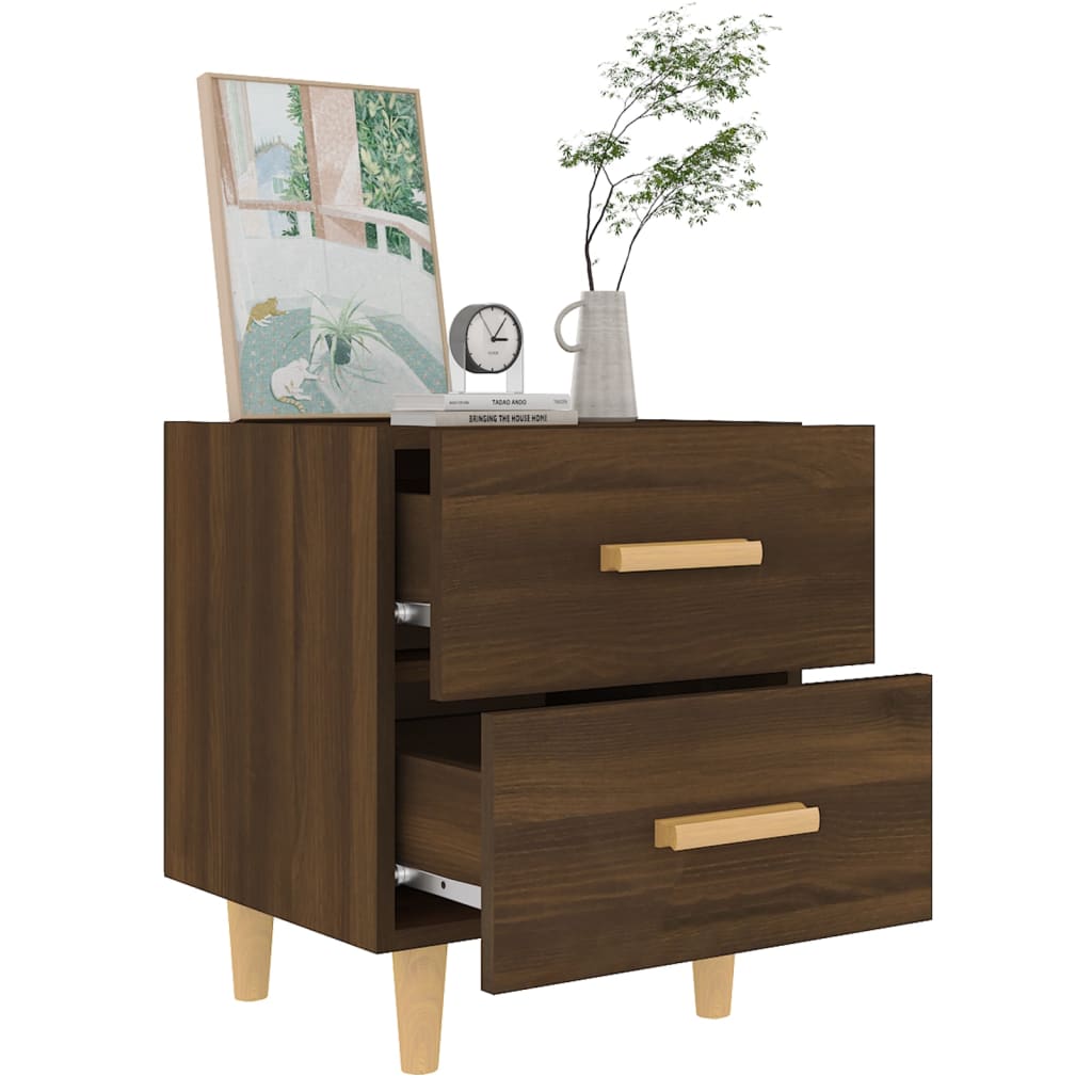 Bed Cabinets 2 pcs Brown Oak 40x35x47.5 cm