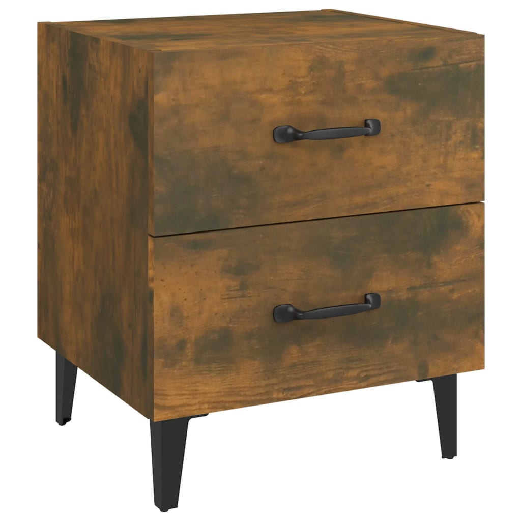 Bedside Cabinet Smoked Oak 40x35x47.5 cm