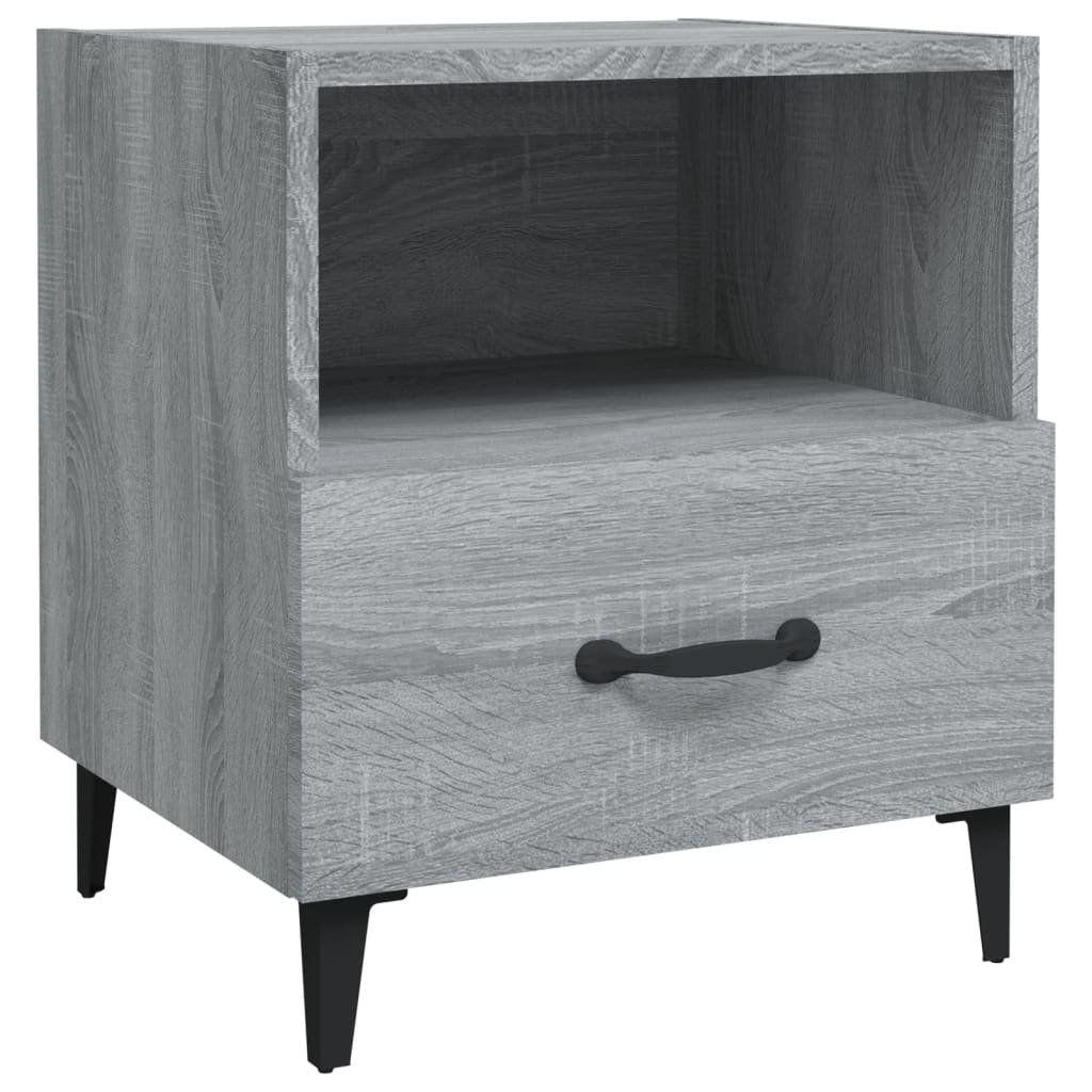 Bedside Cabinets 2 pcs Grey Sonoma Engineered Wood