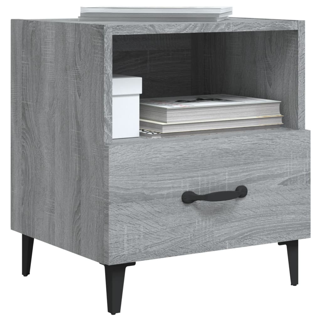 Bedside Cabinets 2 pcs Grey Sonoma Engineered Wood