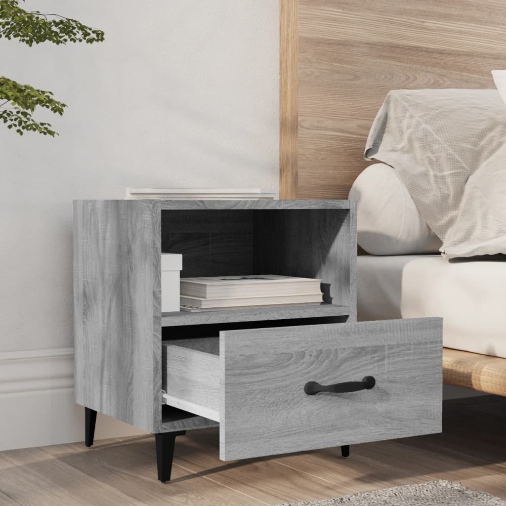 Bedside Cabinets 2 pcs Grey Sonoma Engineered Wood