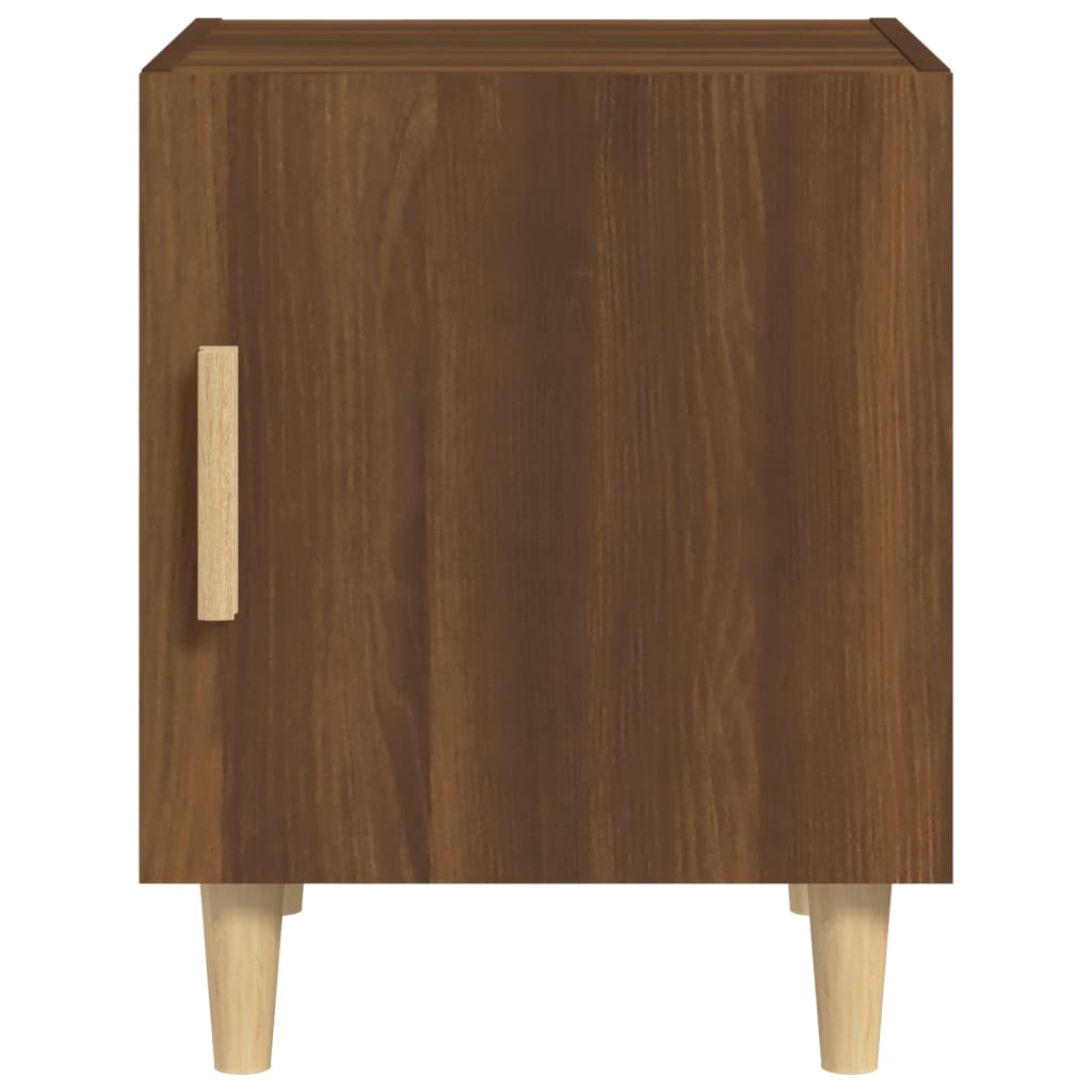 Bedside Cabinet Brown Oak Engineered Wood