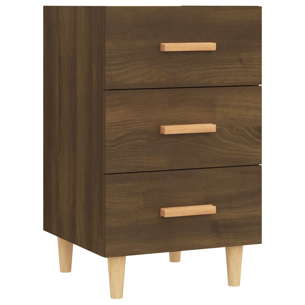 Bedside Cabinet Brown Oak 40x40x66 cm Engineered Wood