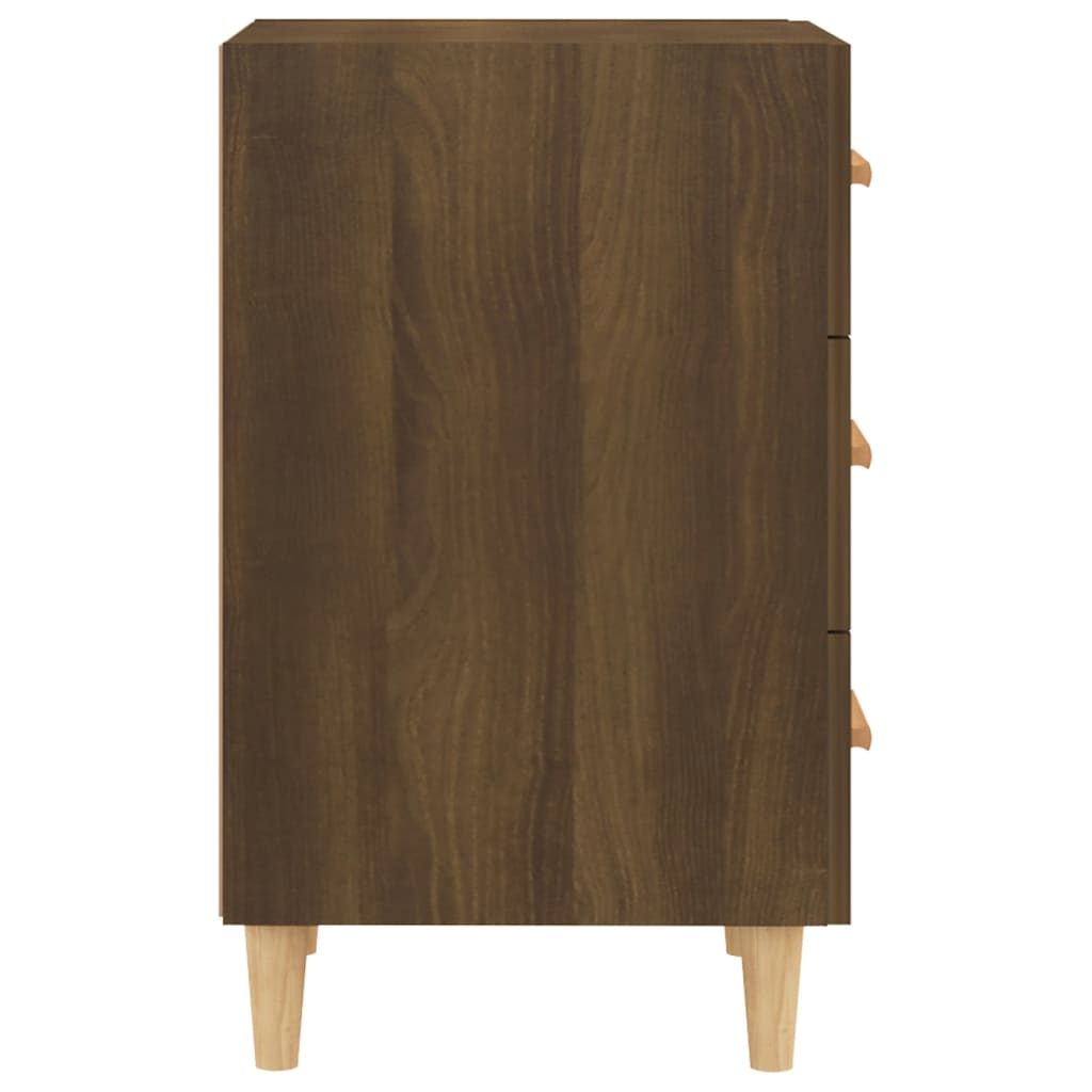 Bedside Cabinet Brown Oak 40x40x66 cm Engineered Wood