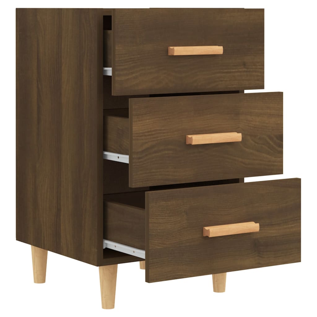 Bedside Cabinet Brown Oak 40x40x66 cm Engineered Wood