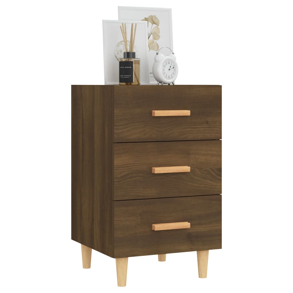 Bedside Cabinet Brown Oak 40x40x66 cm Engineered Wood