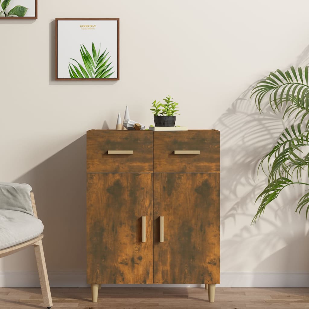 Sideboard Smoked Oak 69.5x34x89 cm Engineered Wood