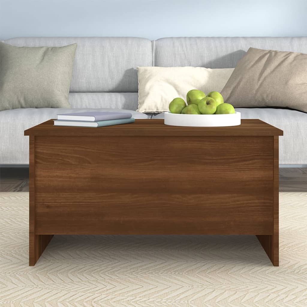 Coffee Table Brown Oak 80x55.5x41.5 cm Engineered Wood