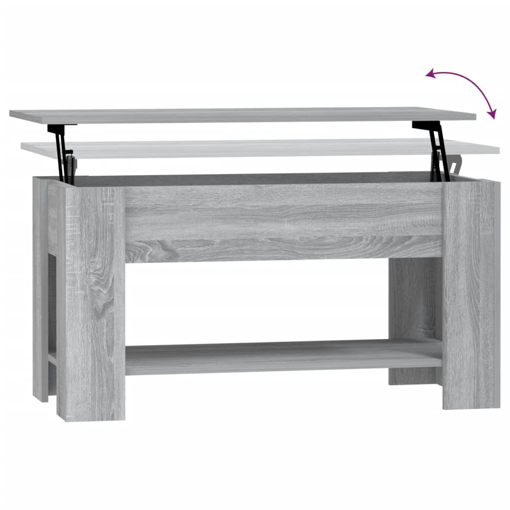 Coffee Table Grey Sonoma 101x49x52 cm Engineered Wood