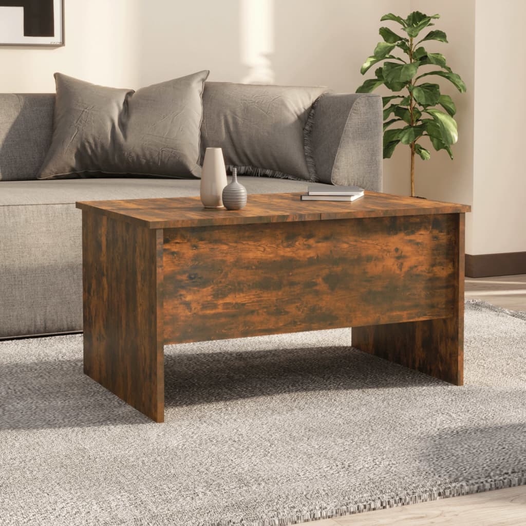 Coffee Table Smoked Oak 80x50x42.5 cm Engineered Wood