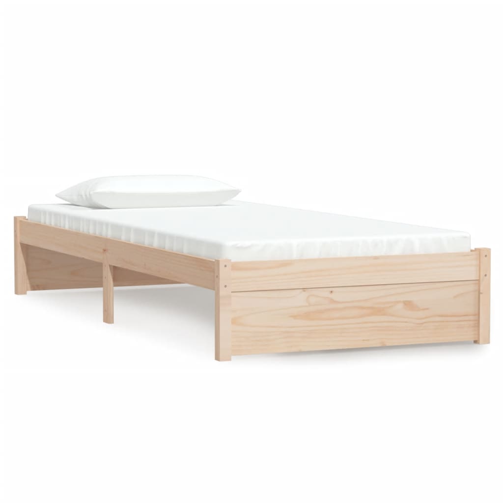 Bed Frame Solid Wood 92x187 cm Single Size