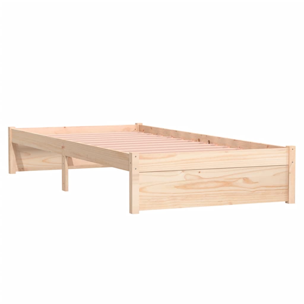 Bed Frame Solid Wood 92x187 cm Single Size