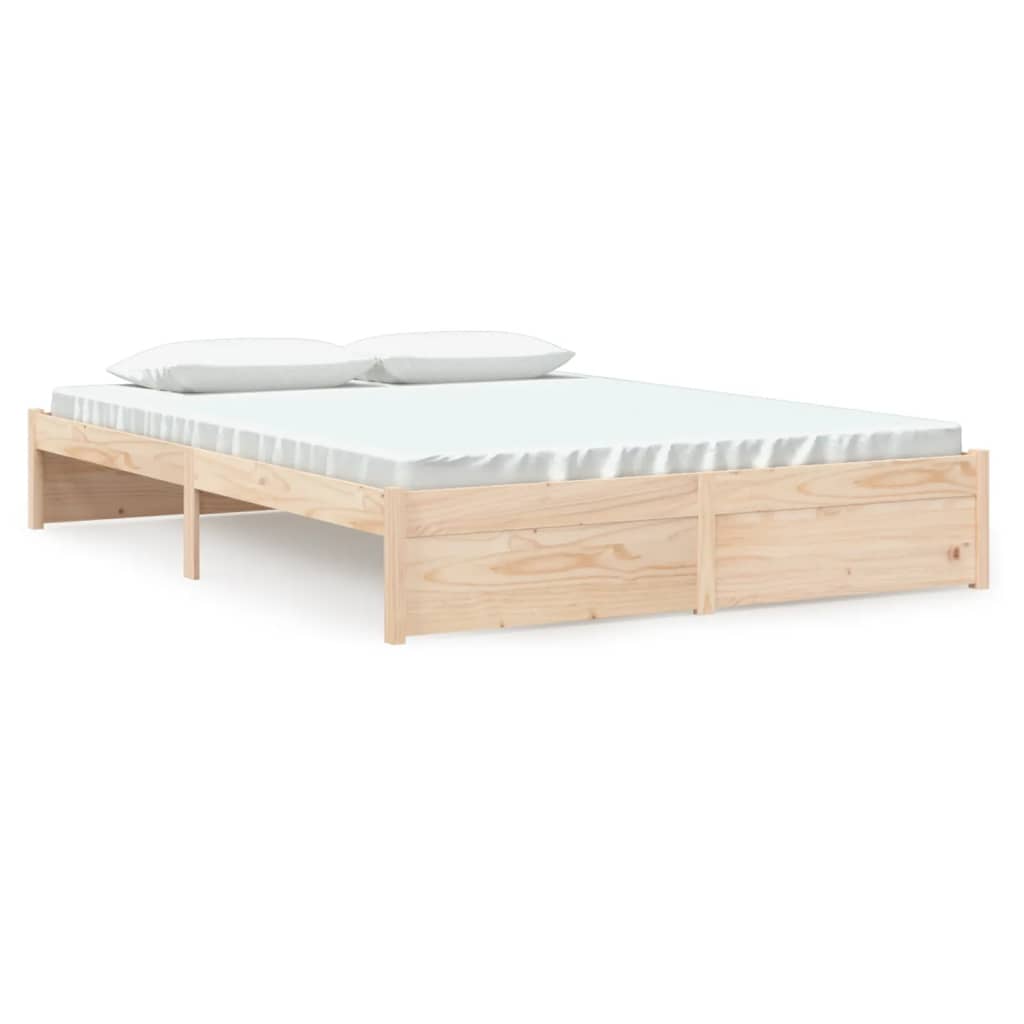 Bed Frame Solid Wood 153x203 cm Queen Size