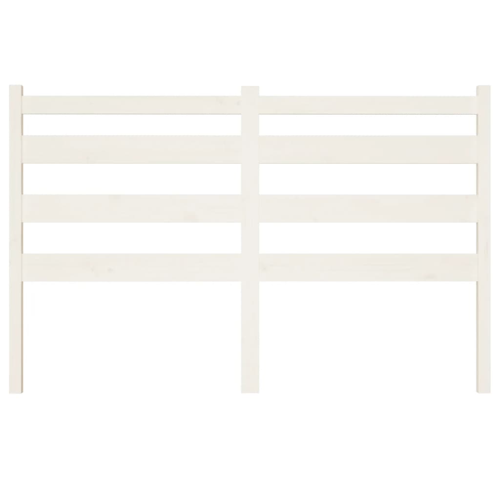 Bed Headboard White 186x4x100 cm Solid Wood Pine