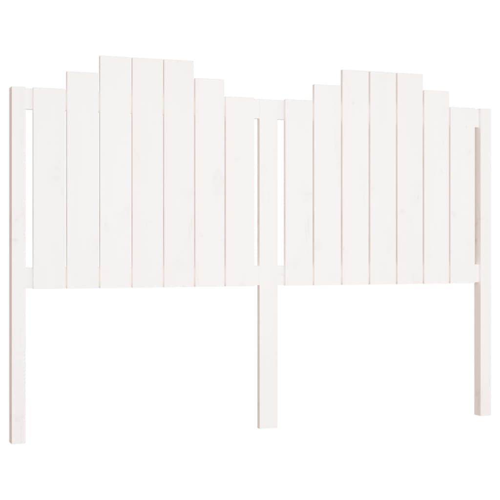 Bed Headboard White 156x4x110 cm Solid Wood Pine