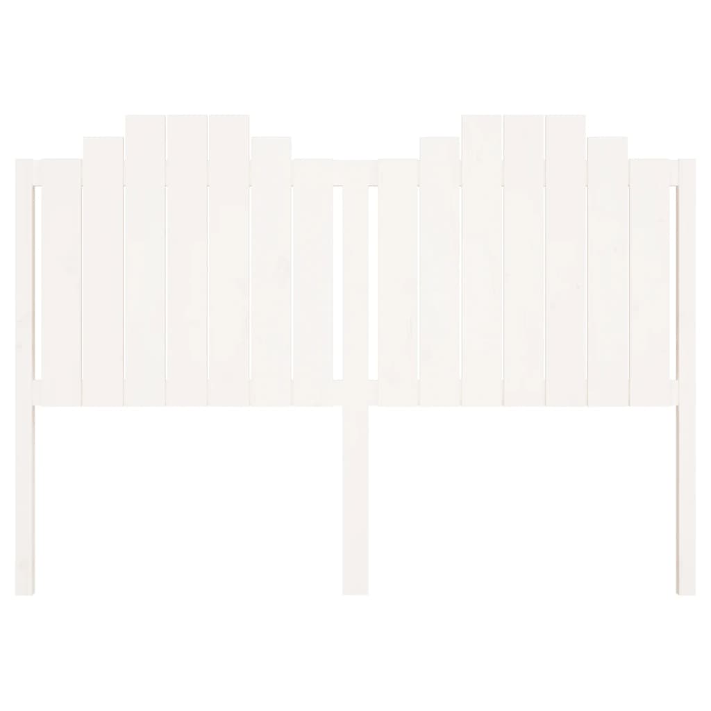 Bed Headboard White 156x4x110 cm Solid Wood Pine