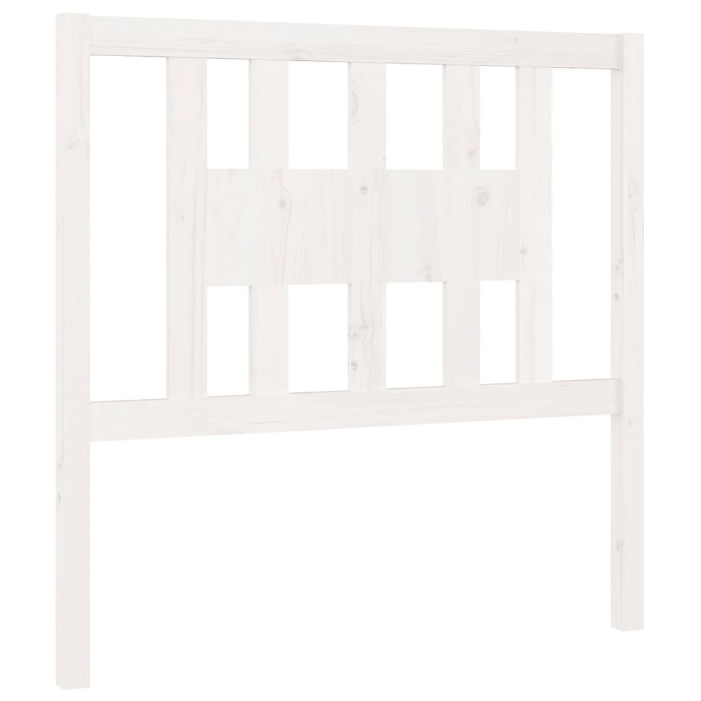 Headboard White 96x4x100 cm Solid Wood Pine