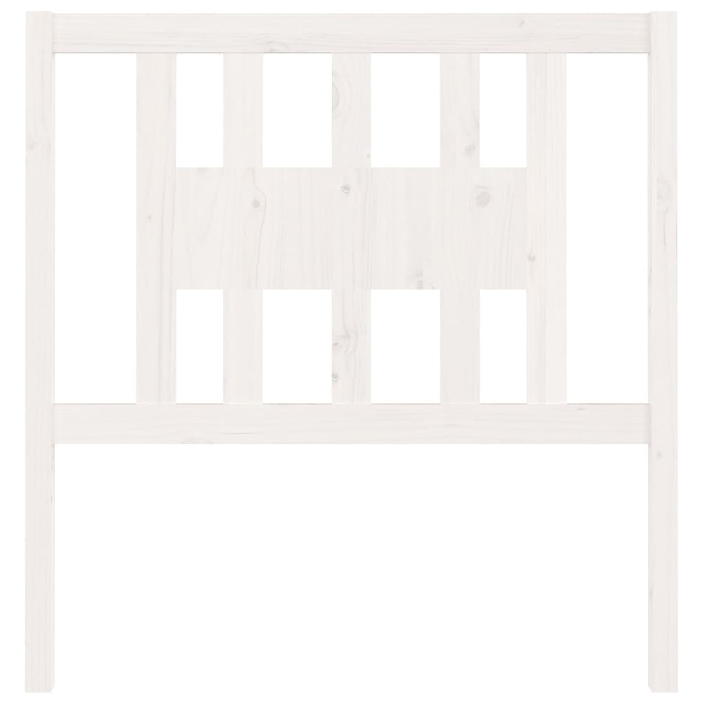 Headboard White 96x4x100 cm Solid Wood Pine