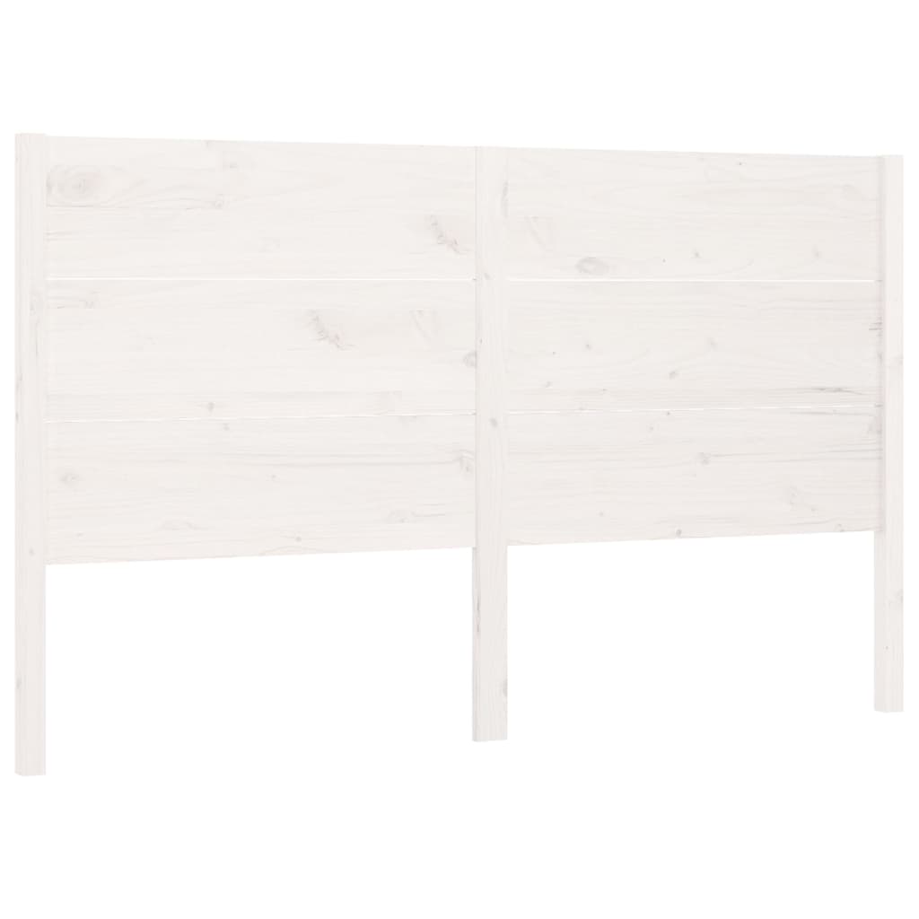 Headboard White 156x4x100 cm Solid Wood Pine