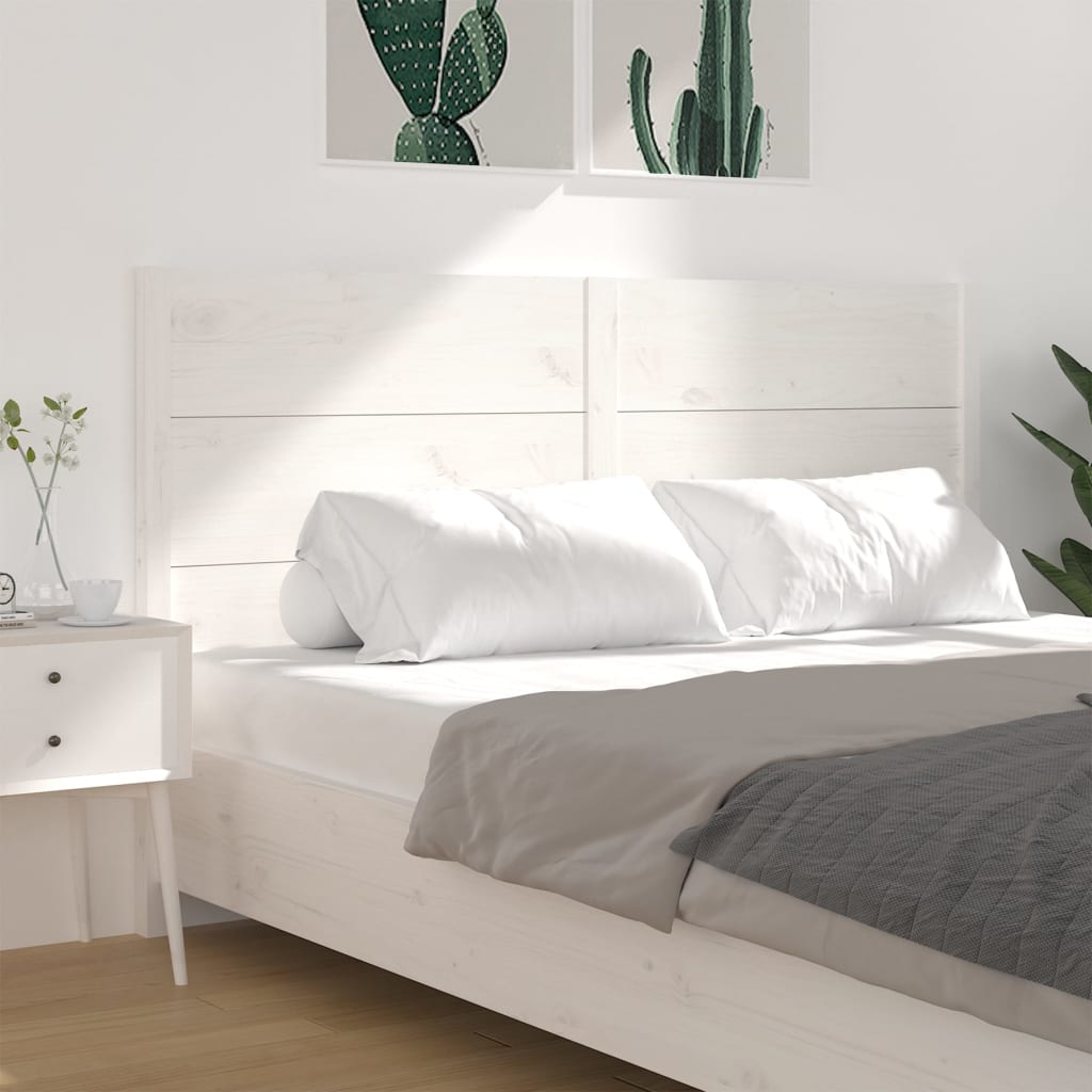 Headboard White 156x4x100 cm Solid Wood Pine