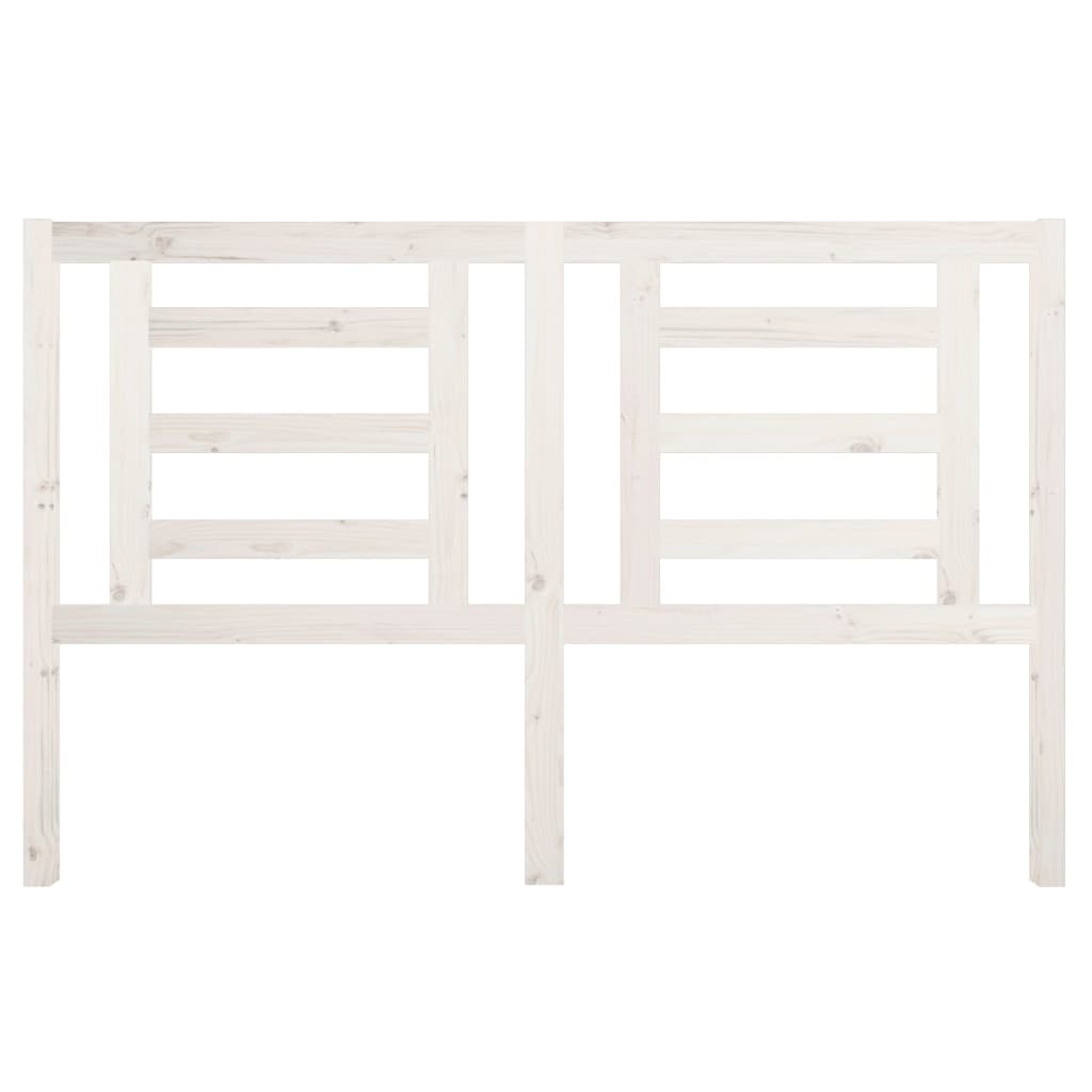 Bed Headboard White 156x4x100 cm Solid Wood Pine