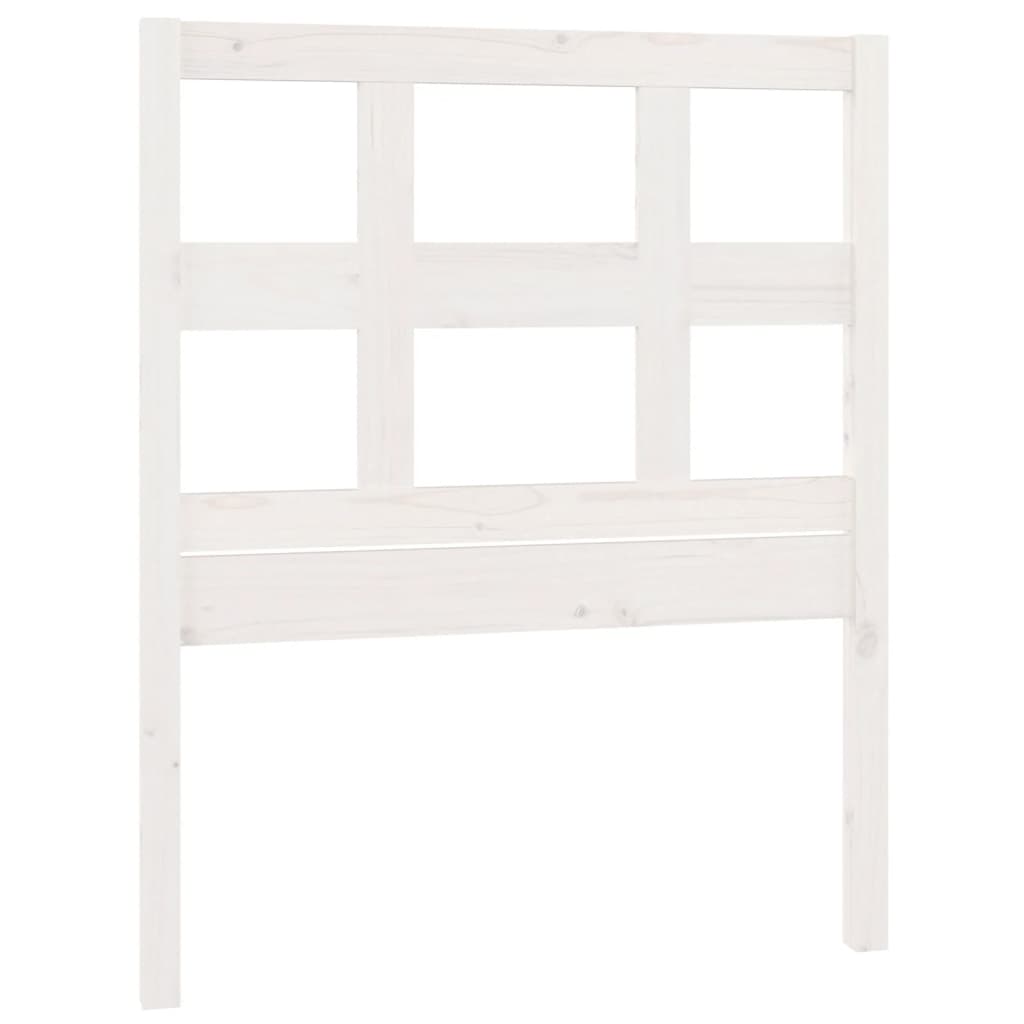 Bed Headboard White 95.5x4x100 cm Solid Wood Pine