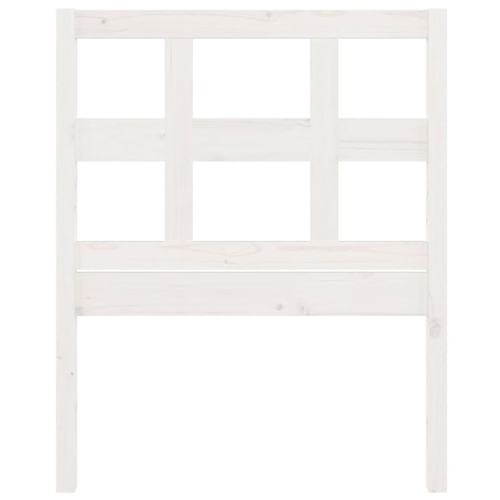 Bed Headboard White 95.5x4x100 cm Solid Wood Pine