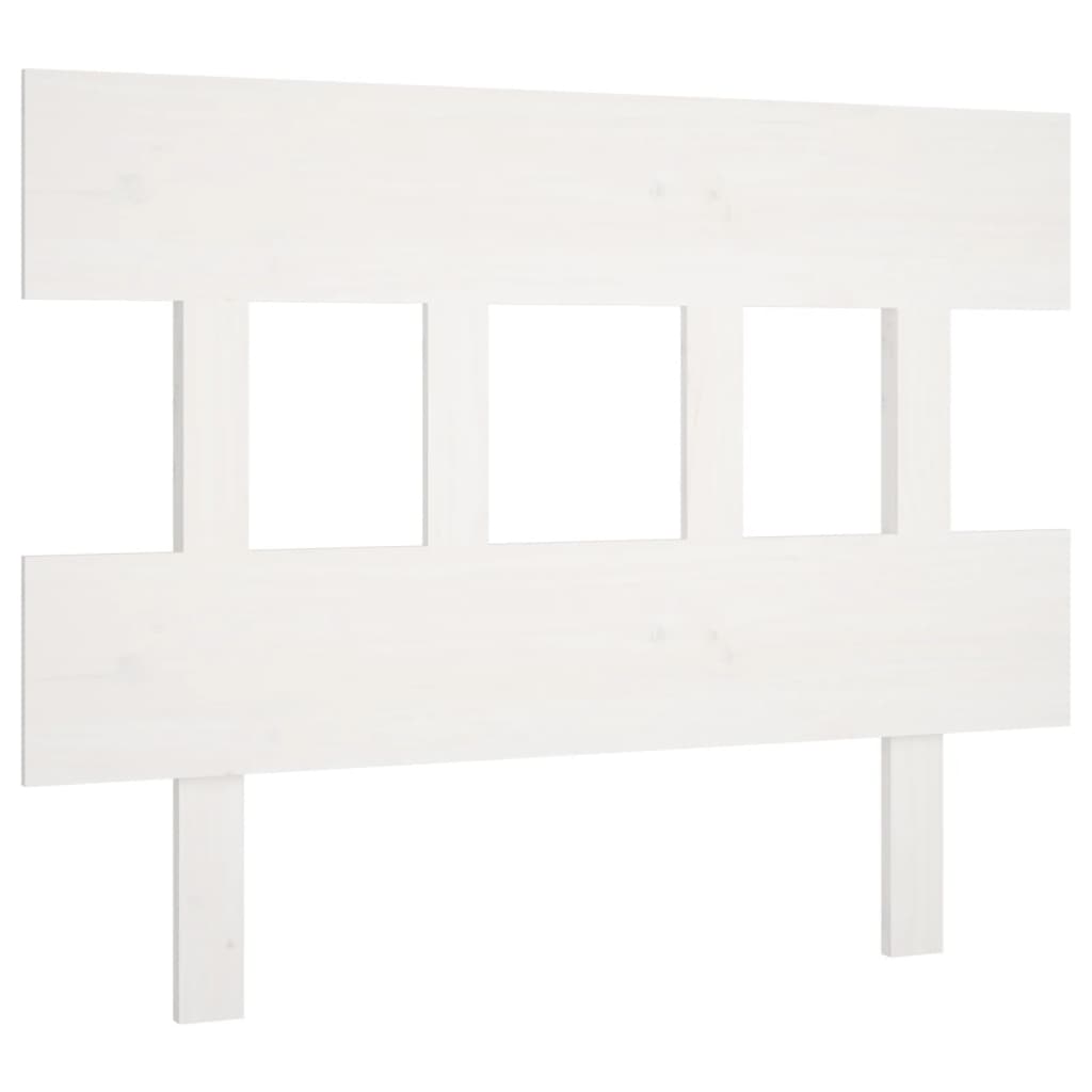 Bed Headboard White 93.5x3x81 cm Solid Wood Pine