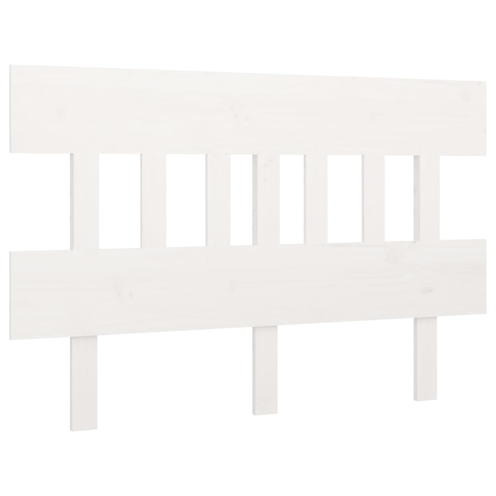 Bed Headboard White 138.5x3x81 cm Solid Wood Pine