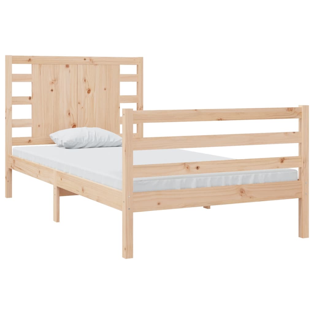 Bed Frame Solid Wood Pine 92x187 cm Single Size