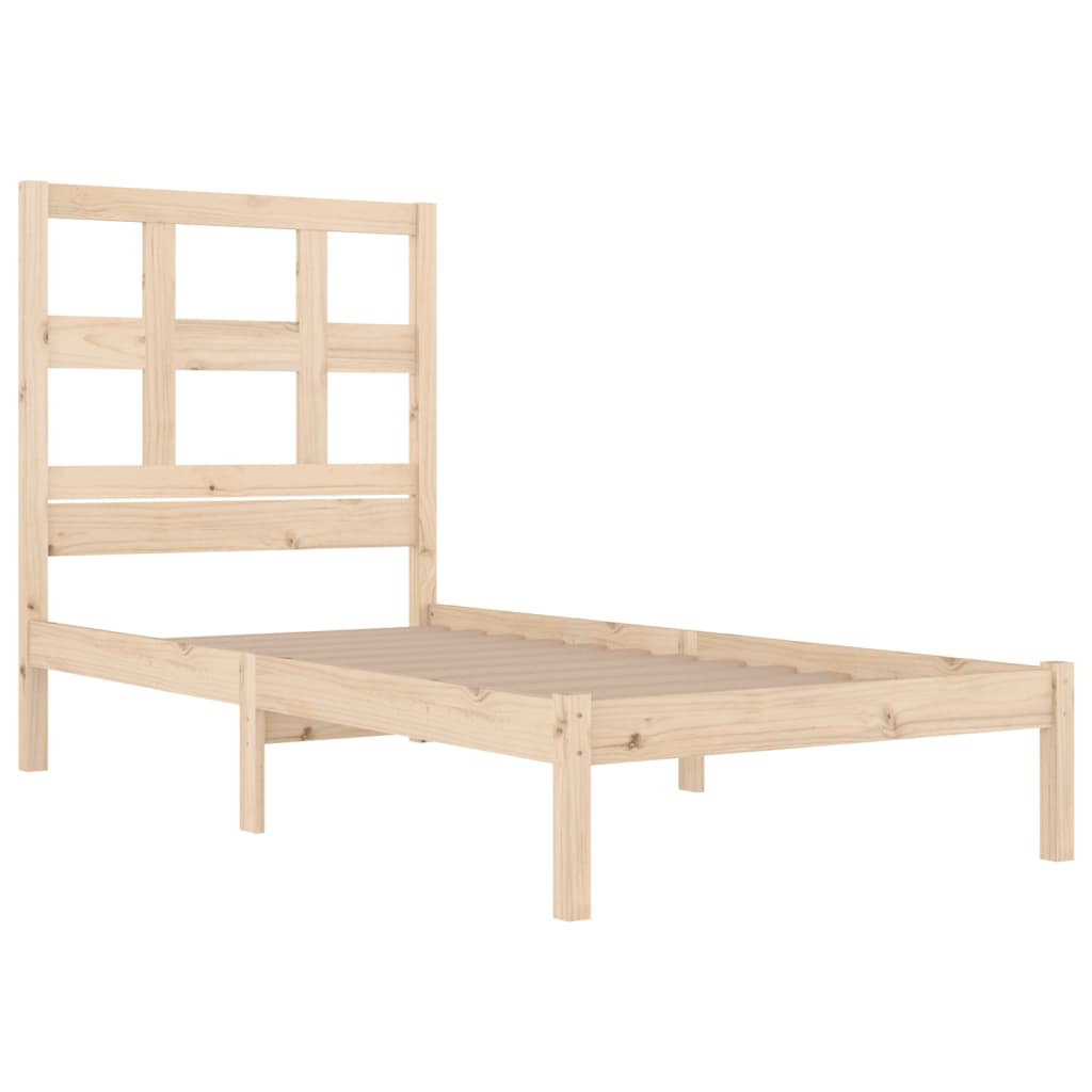 Bed Frame Solid Wood Pine 92x187 cm Single Size