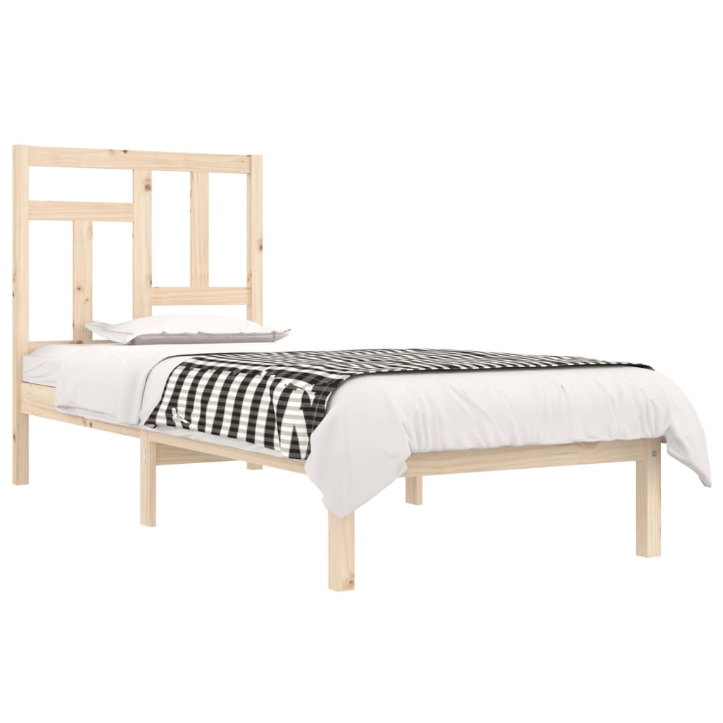 Bed Frame Solid Wood Pine 92x187 cm Single Size