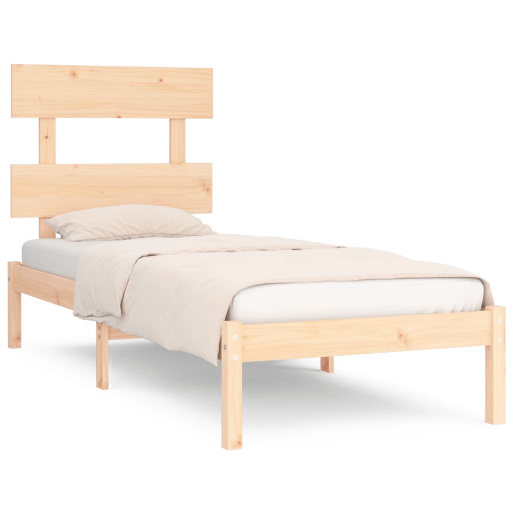 Bed Frame Solid Wood 92x187 cm Single Size