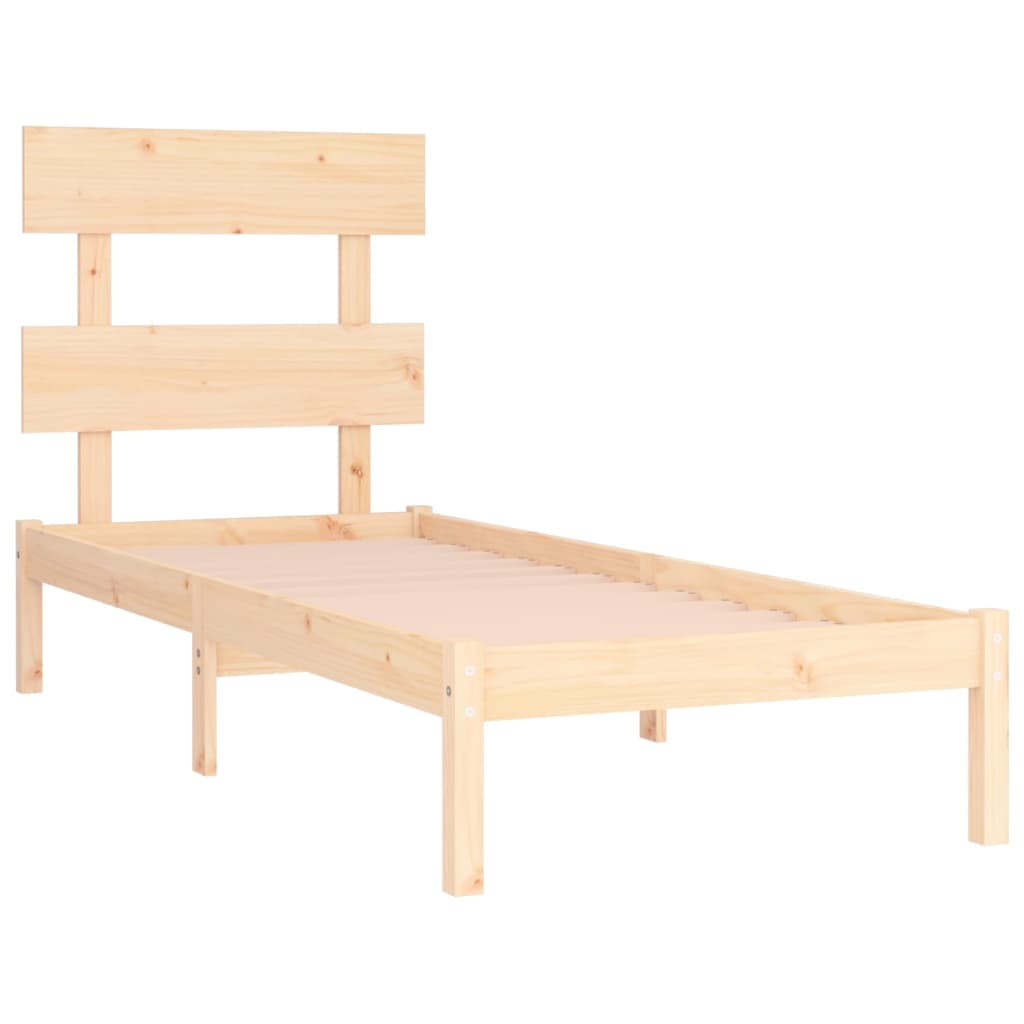 Bed Frame Solid Wood 92x187 cm Single Size