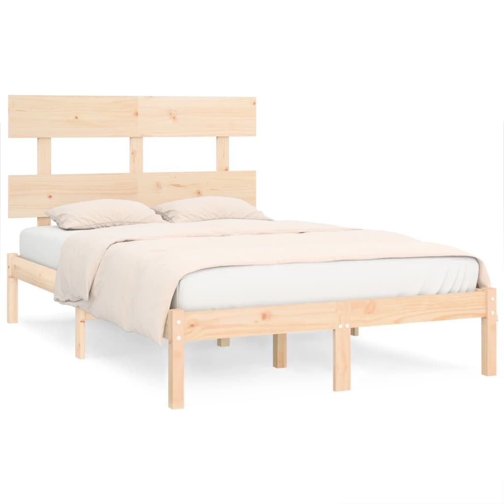 Bed Frame Solid Wood 153x203 cm Queen Size