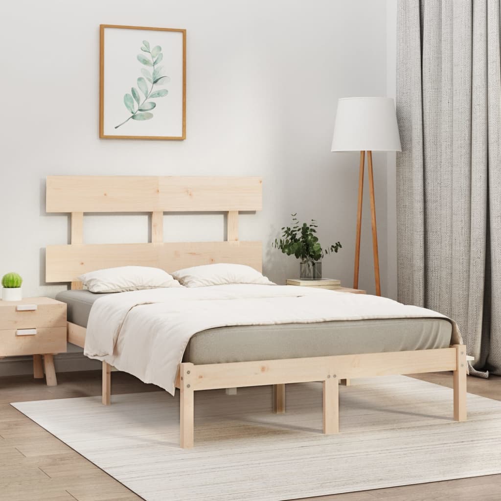 Bed Frame Solid Wood 153x203 cm Queen Size