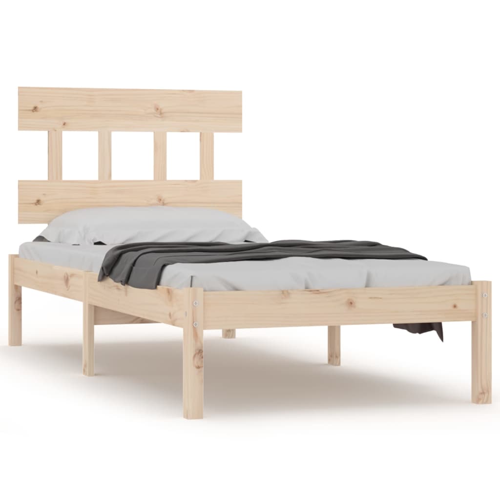 Bed Frame Solid Wood 92x187 cm Single Size