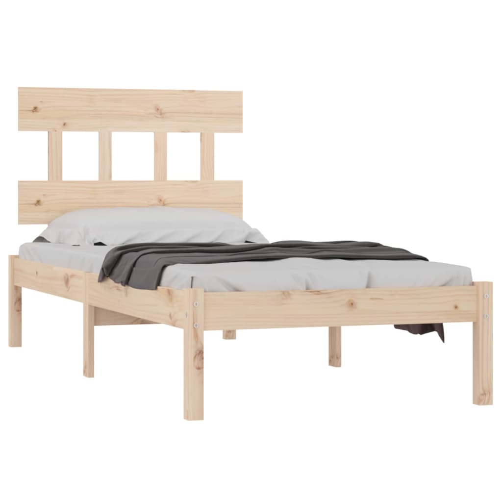 Bed Frame Solid Wood 92x187 cm Single Size