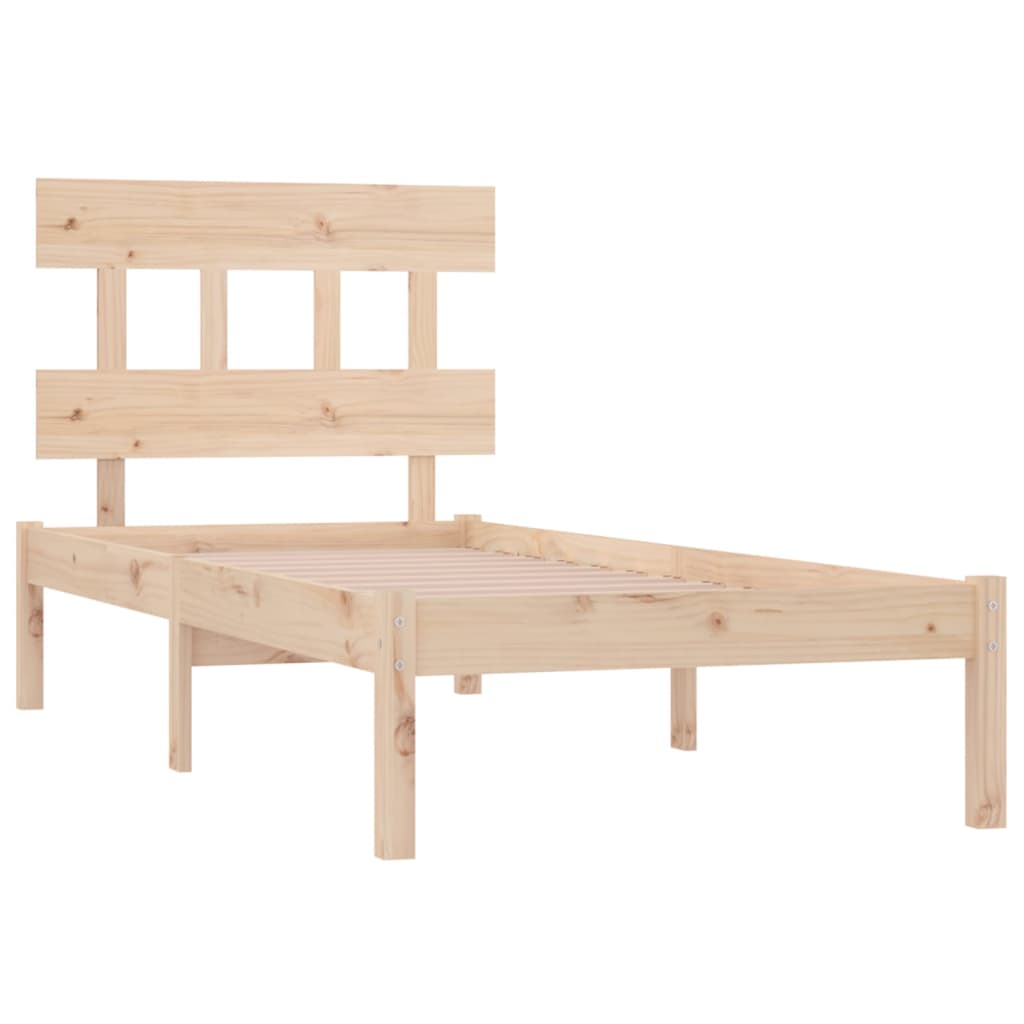 Bed Frame Solid Wood 92x187 cm Single Size