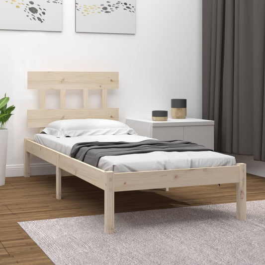 Bed Frame Solid Wood 92x187 cm Single Size