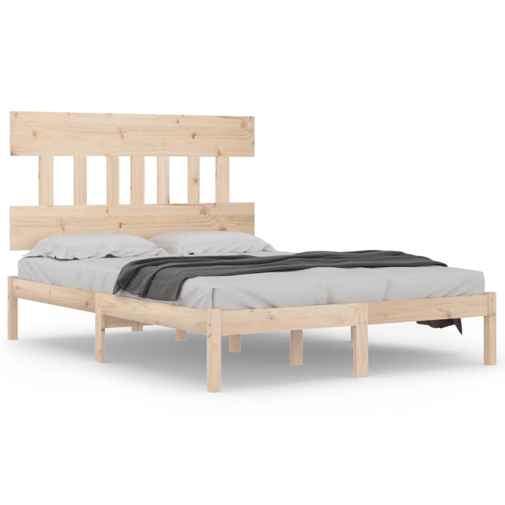 Bed Frame Solid Wood 153x203 cm Queen Size