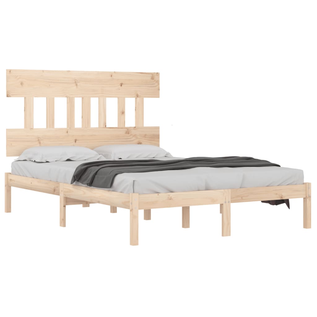 Bed Frame Solid Wood 153x203 cm Queen Size