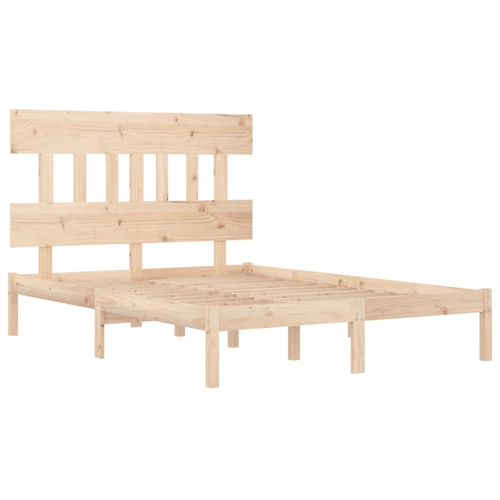 Bed Frame Solid Wood 153x203 cm Queen Size