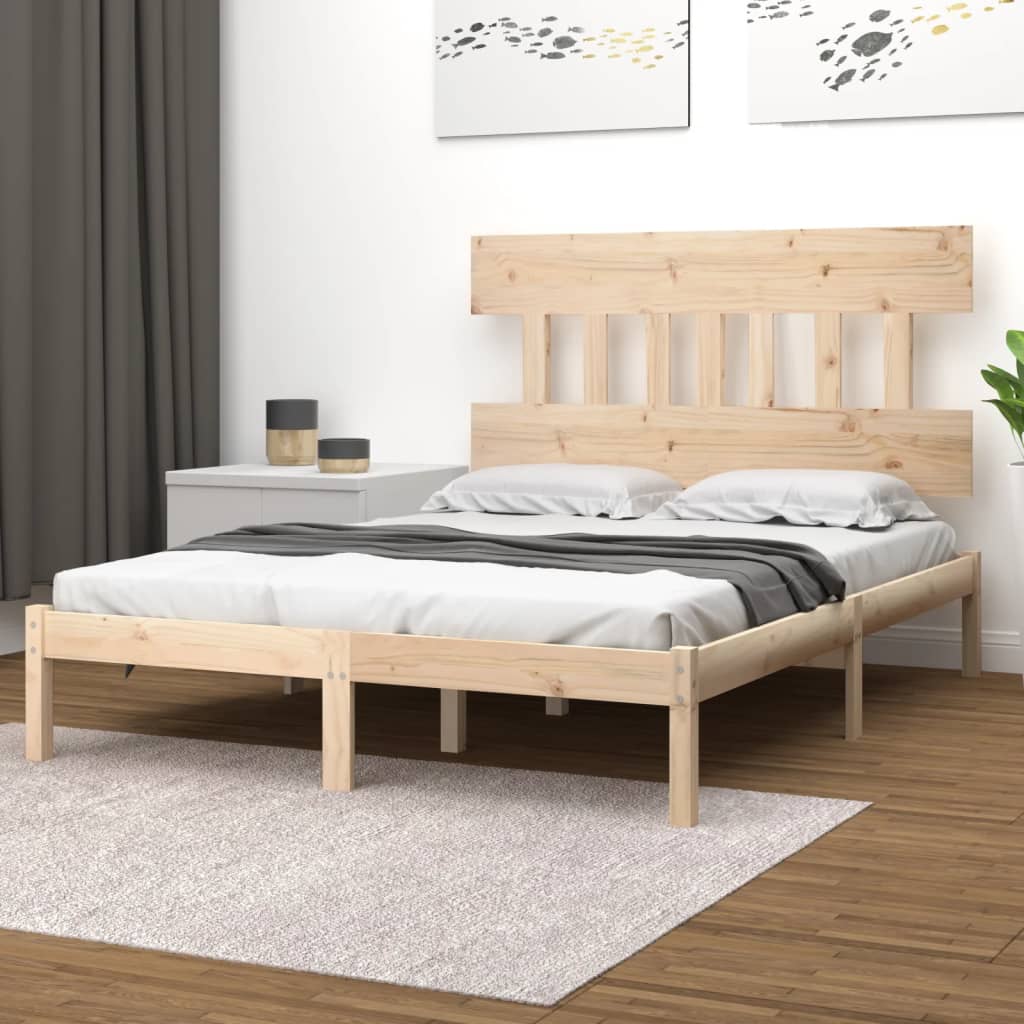 Bed Frame Solid Wood 153x203 cm Queen Size